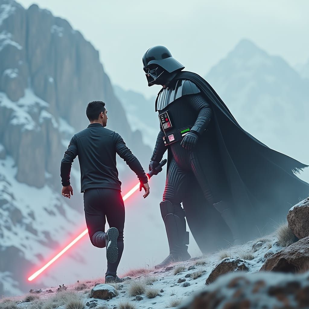 Ronaldo vs Darth Vader in Digital Matte Painting