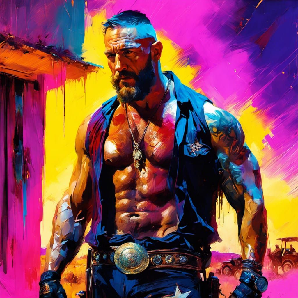 Cowboys in Desert: 3D Art Inspired by Daeni