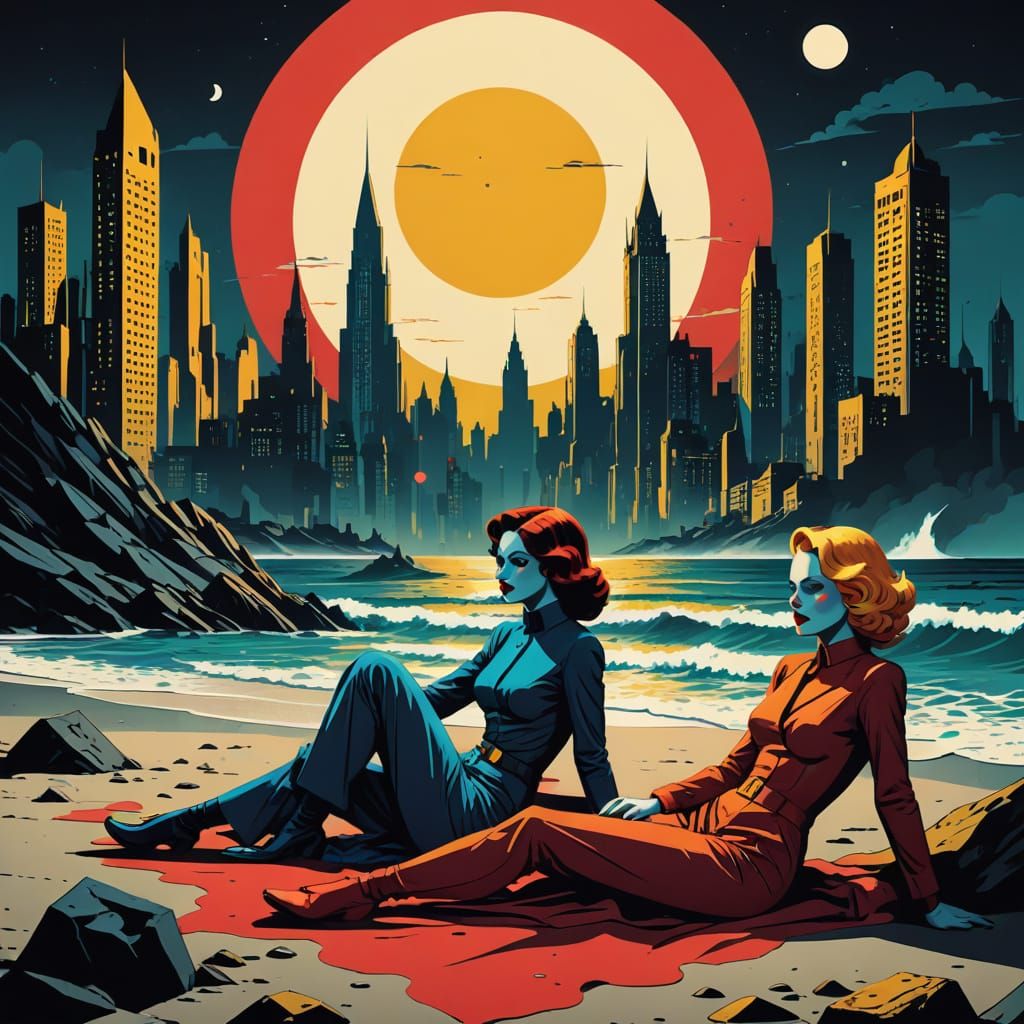 Dystopian Goddesses Under Full Moon