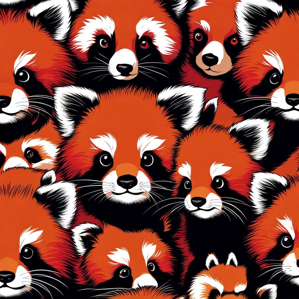 Cute Baby Red Panda Portrait