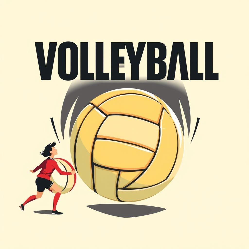 Dynamic Volleyball Poster Design