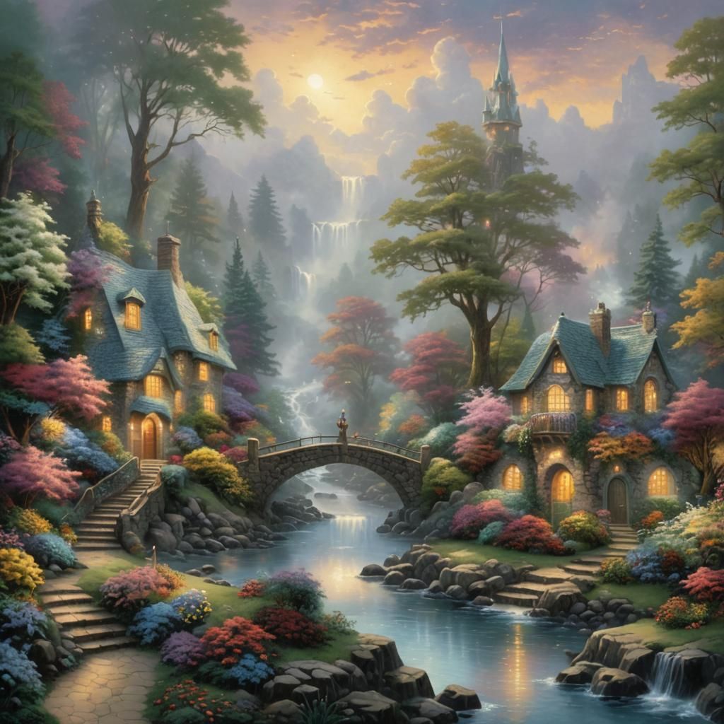 Ethereal Fantasy Landscape of Eternal Peace