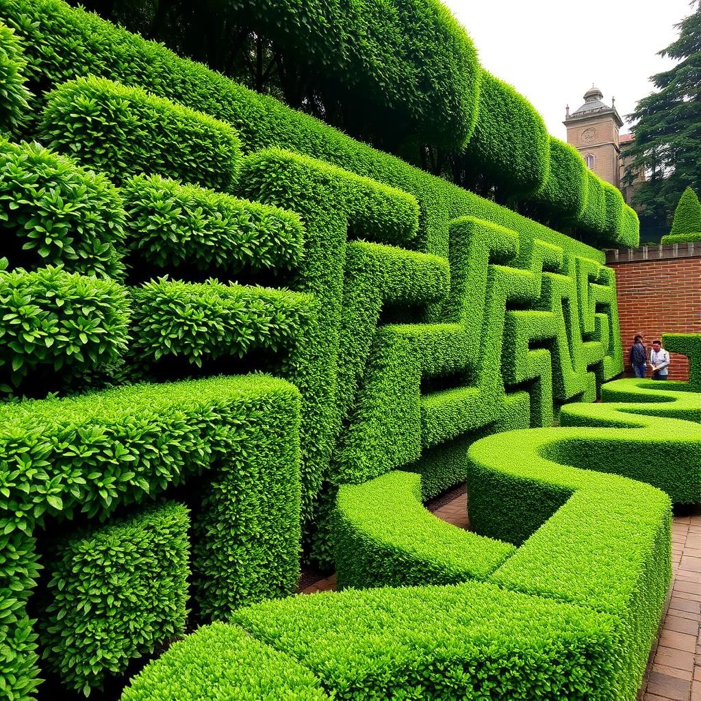 Overhead View of a Wasabi Hedge Maze