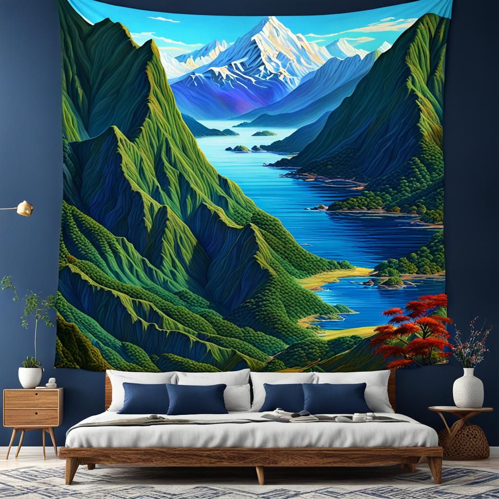 Detailed Matte Painting of a Diverse Landscape