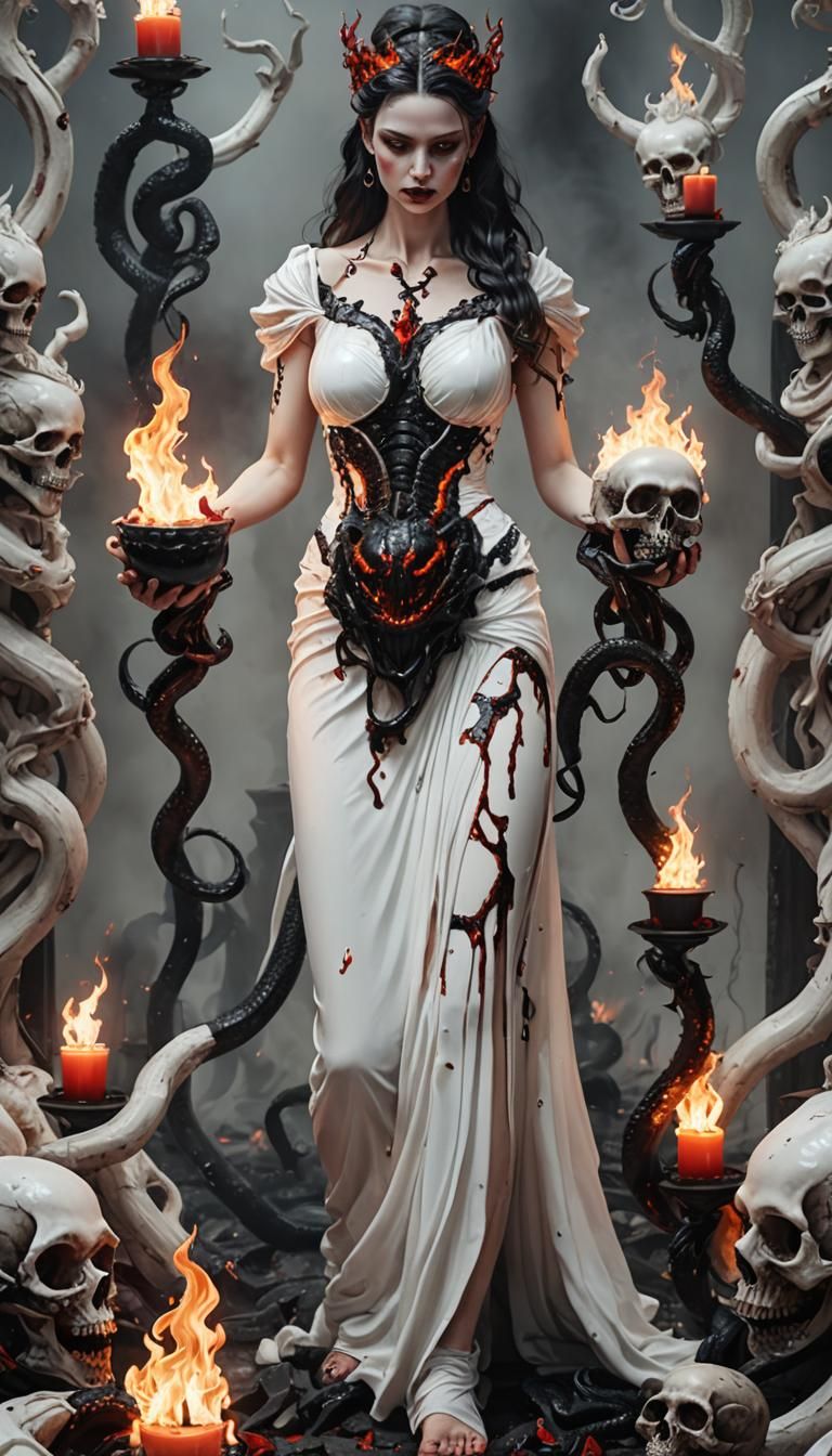 Crystal Goddess Sisters Play with Glass Flames