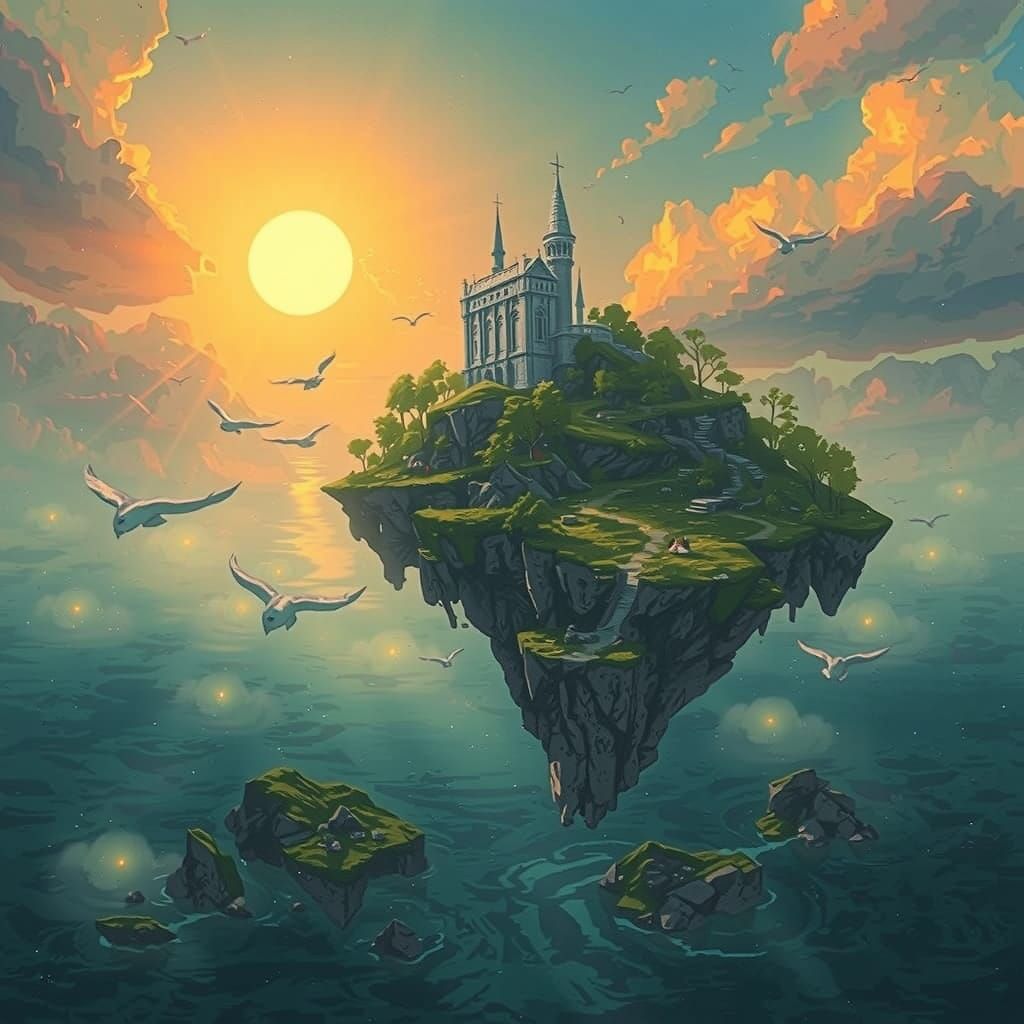 Floating Island in Heavenly Sunshine, Nordqvist Style