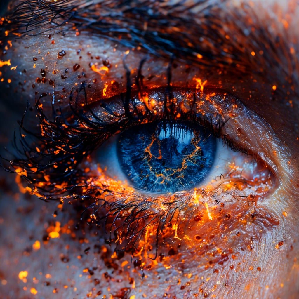 Fiery Storm Within an Eye