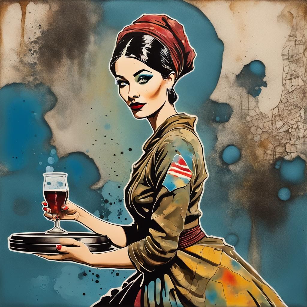 Bene Gesserit Adept in Alcohol Ink Style