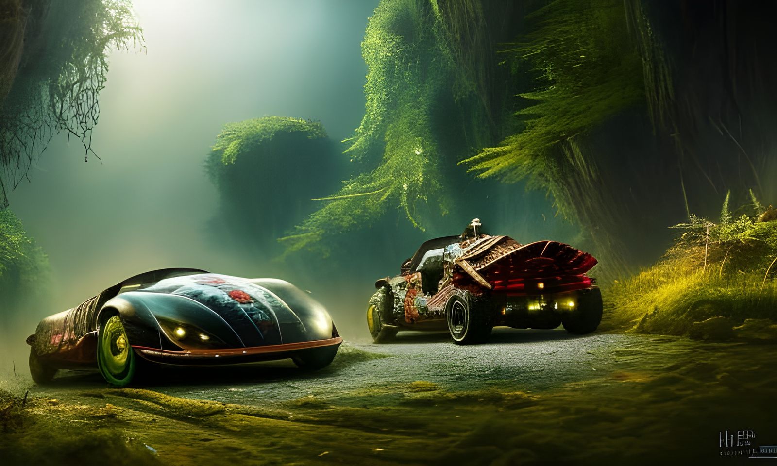 dystopian jungle car race