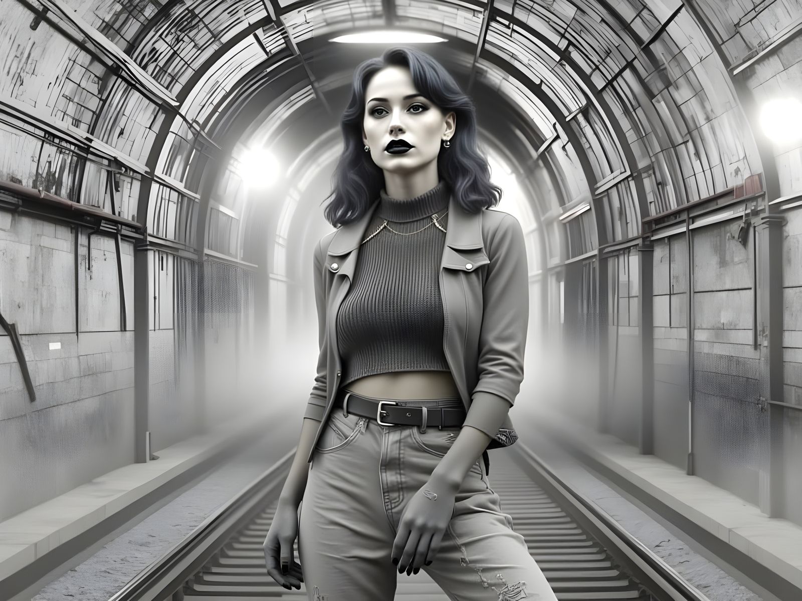 Cyberpunk Cityscape in Midnight Retro Aesthetic