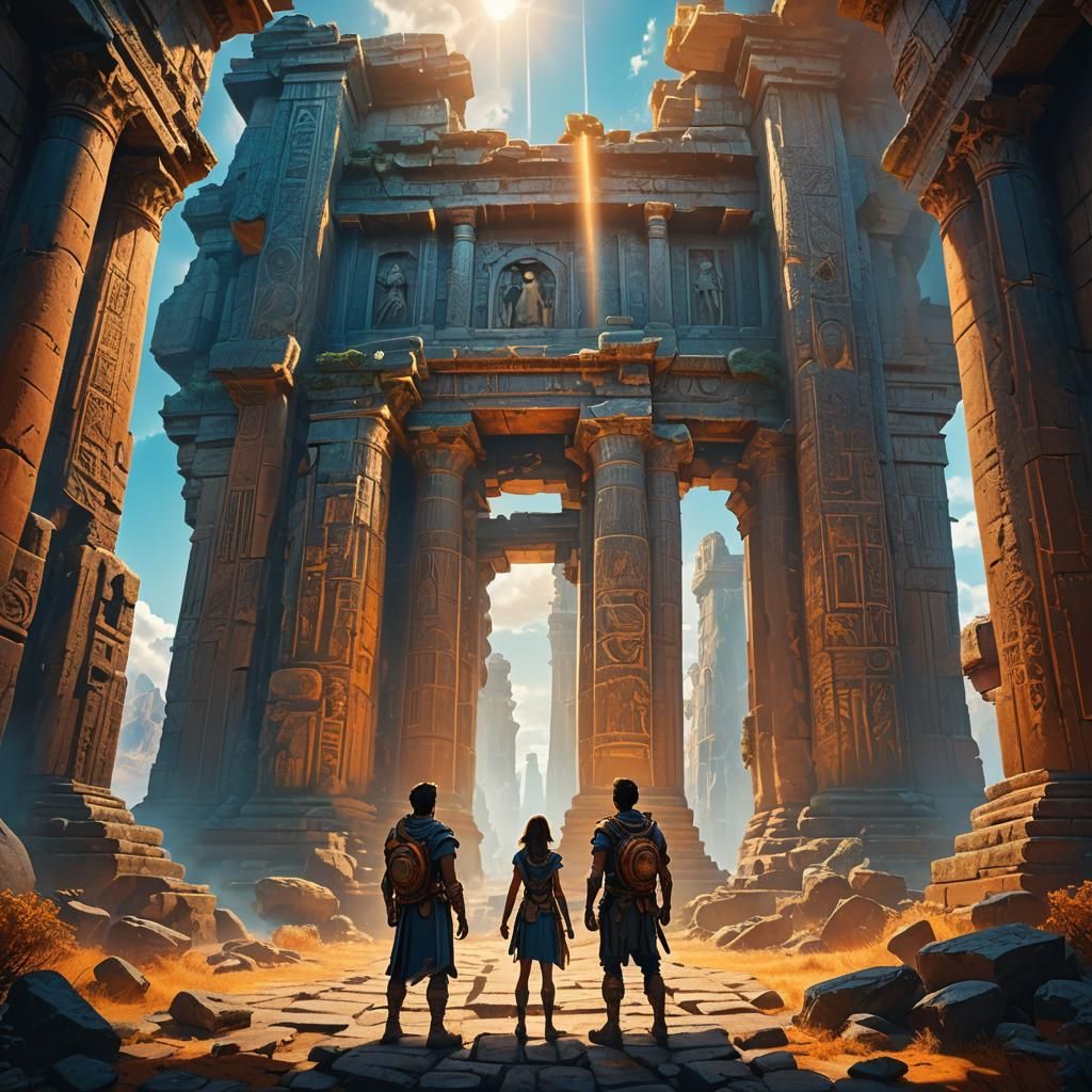 Majestic Ancient Wonder Inspires Awe in Two Friends