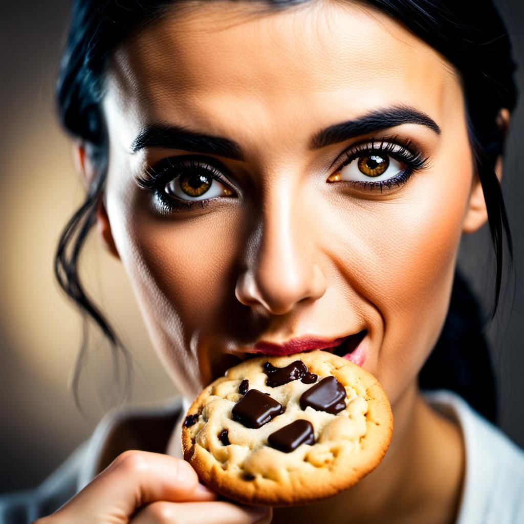 Italian Girl Bites Cookie: High-End Portrait Photography