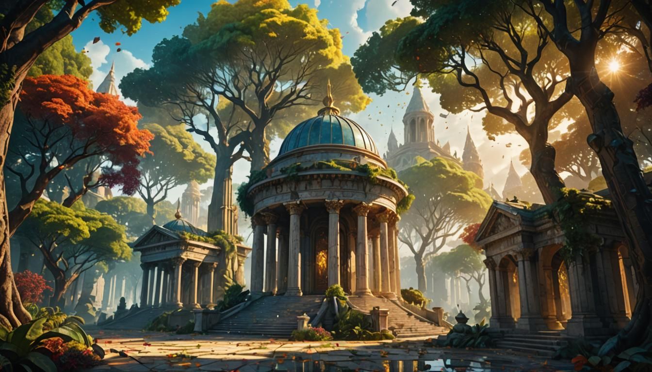 Fantasy Mausoleum Concept Art in Unreal Engine