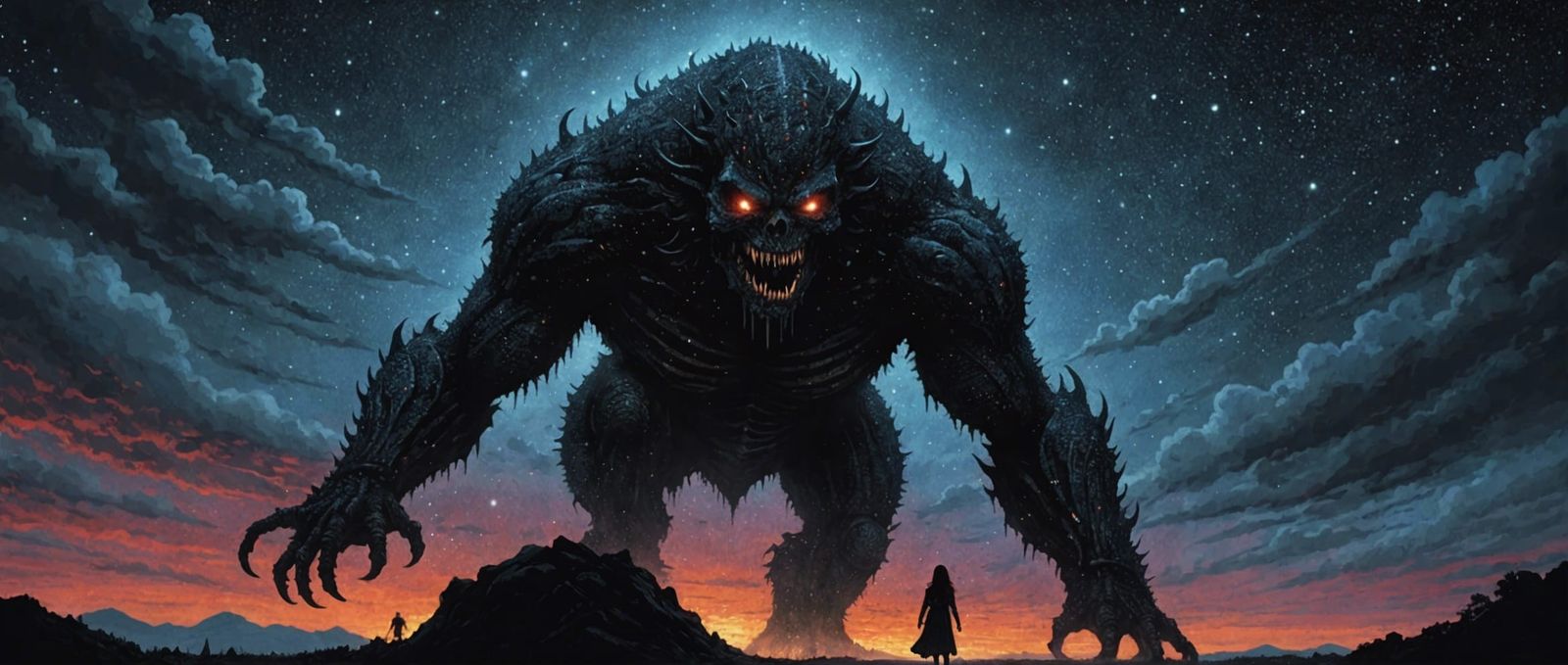 Deadly Beauty: Creature of the Night in Pointillism