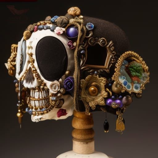 Gothic Paper Doll: A Baroque Mixed Media Collage