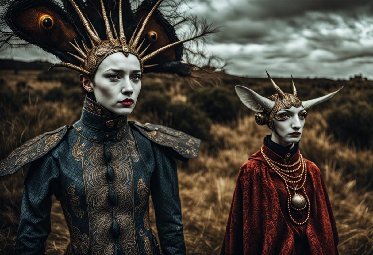 Surreal Alien Restaurant Celebration in Gritty Realism