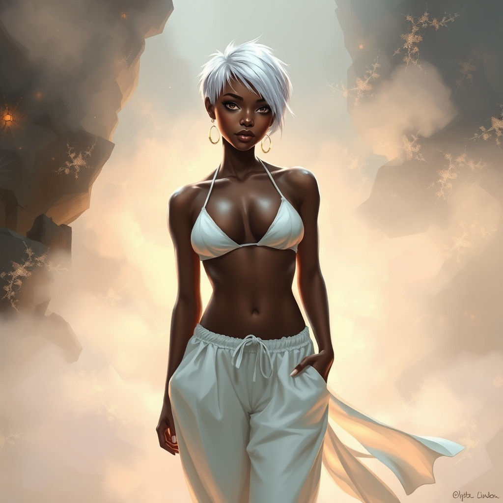 Ethereal Woman in Dreamy, Mystical Ambiance