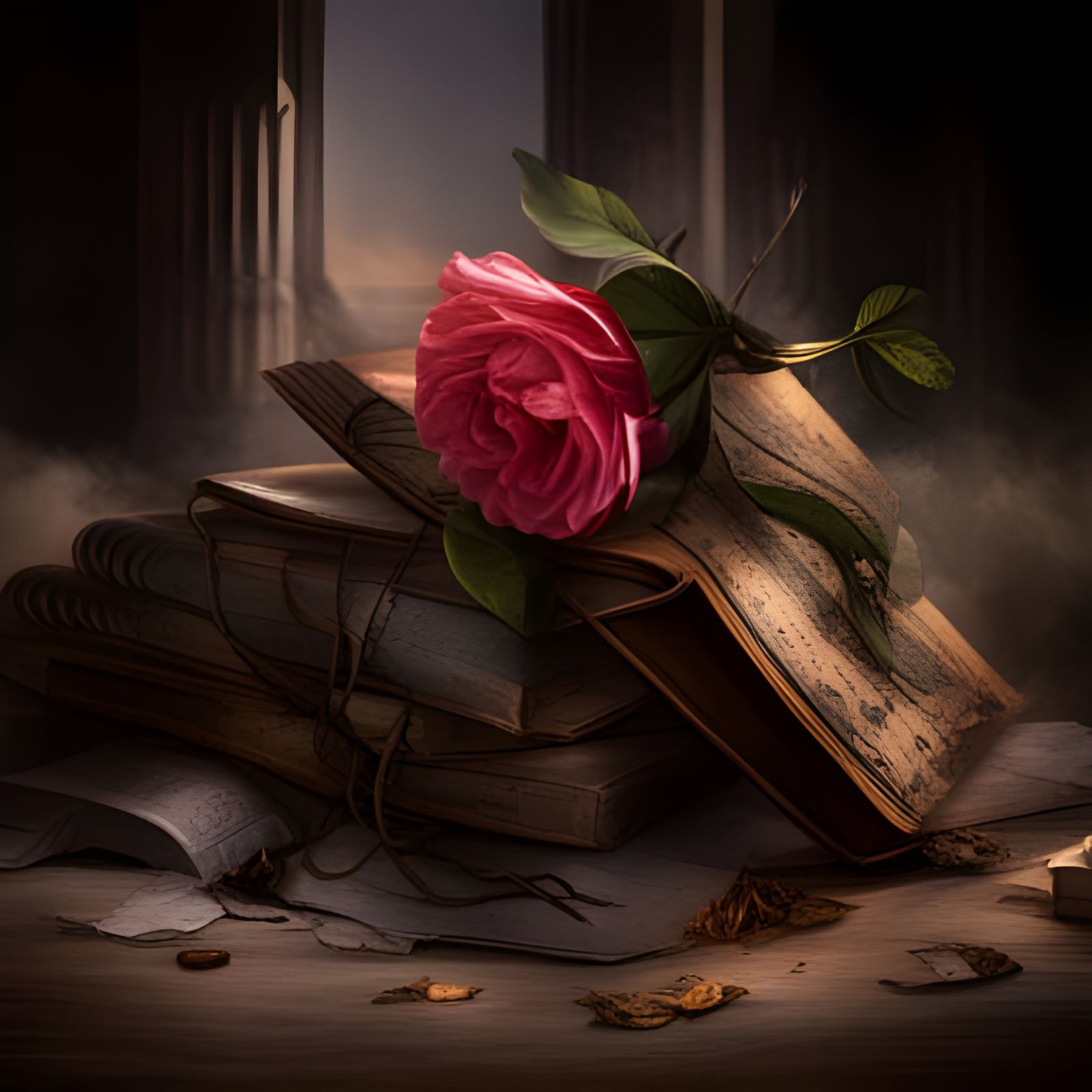 Lost Rose: A Dramatic Digital Painting