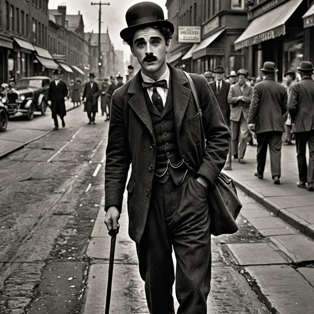 Charlie Chaplin as The Tramp: Heartwarming Moment