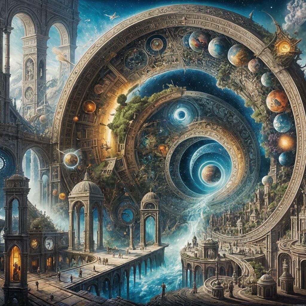 Surreal Stargate Reveals Cosmos and Earth