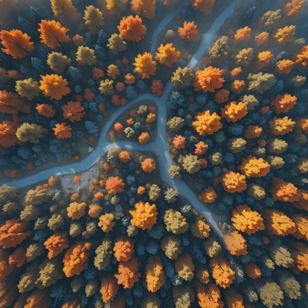 Aerial Autumn Forest: Fantasy Matte Painting in Unreal Engin...