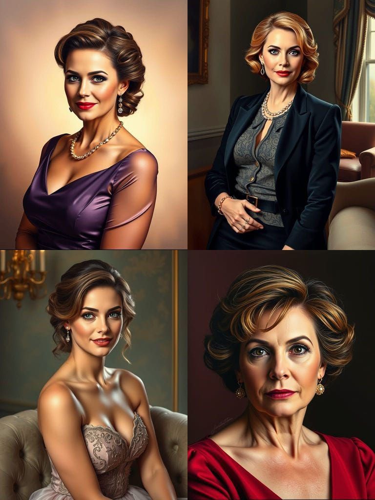 Hyper Realistic Portrait of a Soap Actress in Acrylic on Can...