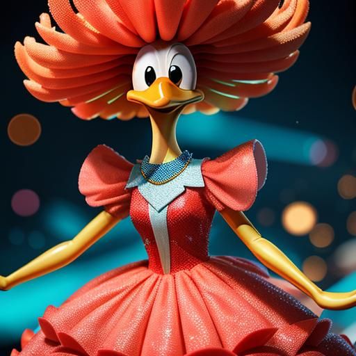 Donald Duck's Biopunk Extravaganza on the Catwalk