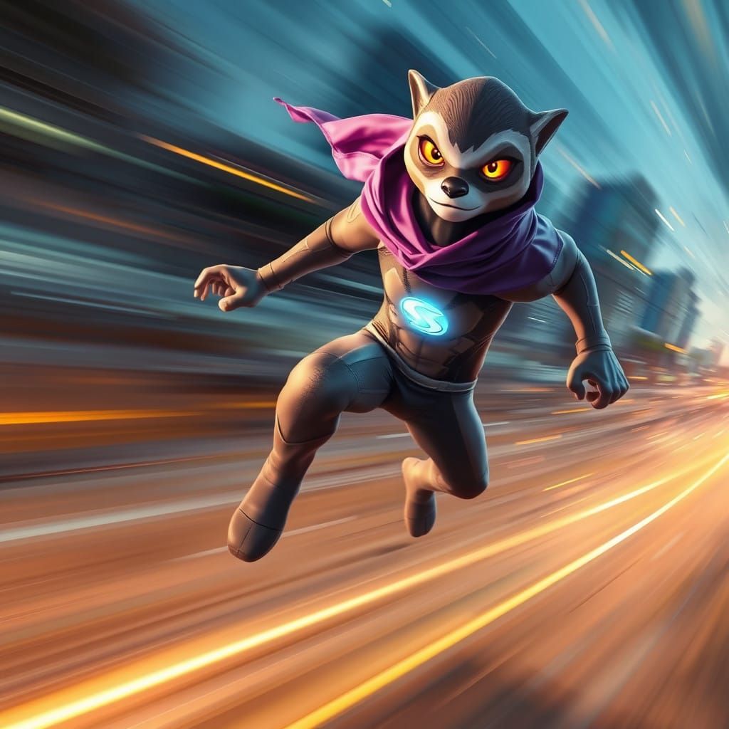 Sloth Unleashed: Superhero Blurs Reality