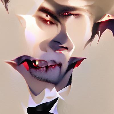 Handsome Vampire in Modern Gothic Style