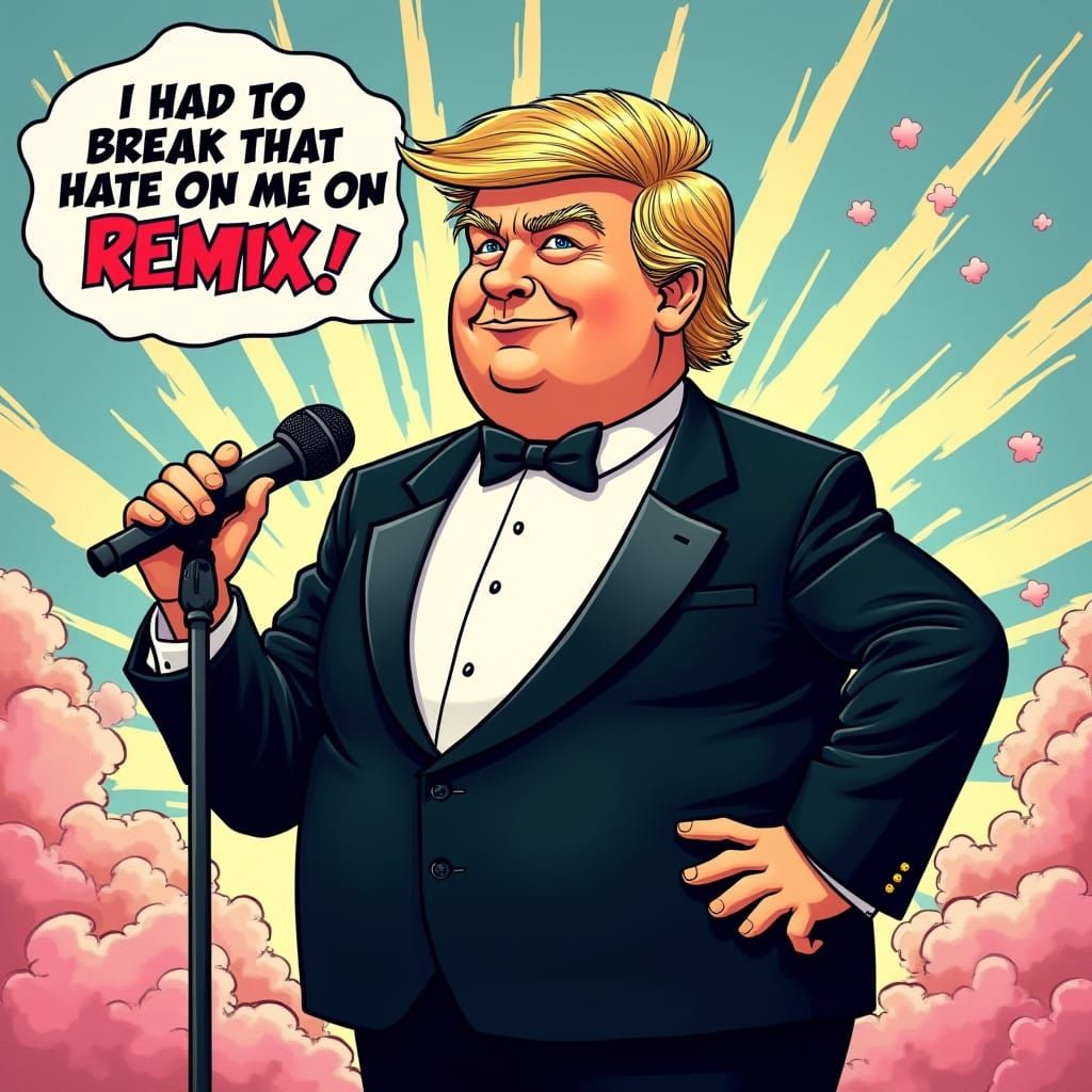 Confident Trump Impersonator Shines on REMIX Stage