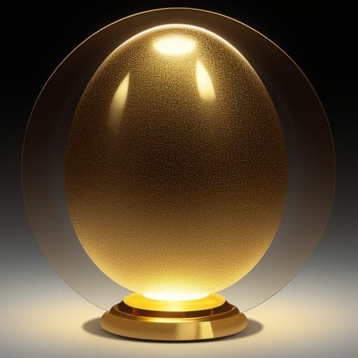 Glowing, Ethereal Egg in Cyberpunk Style