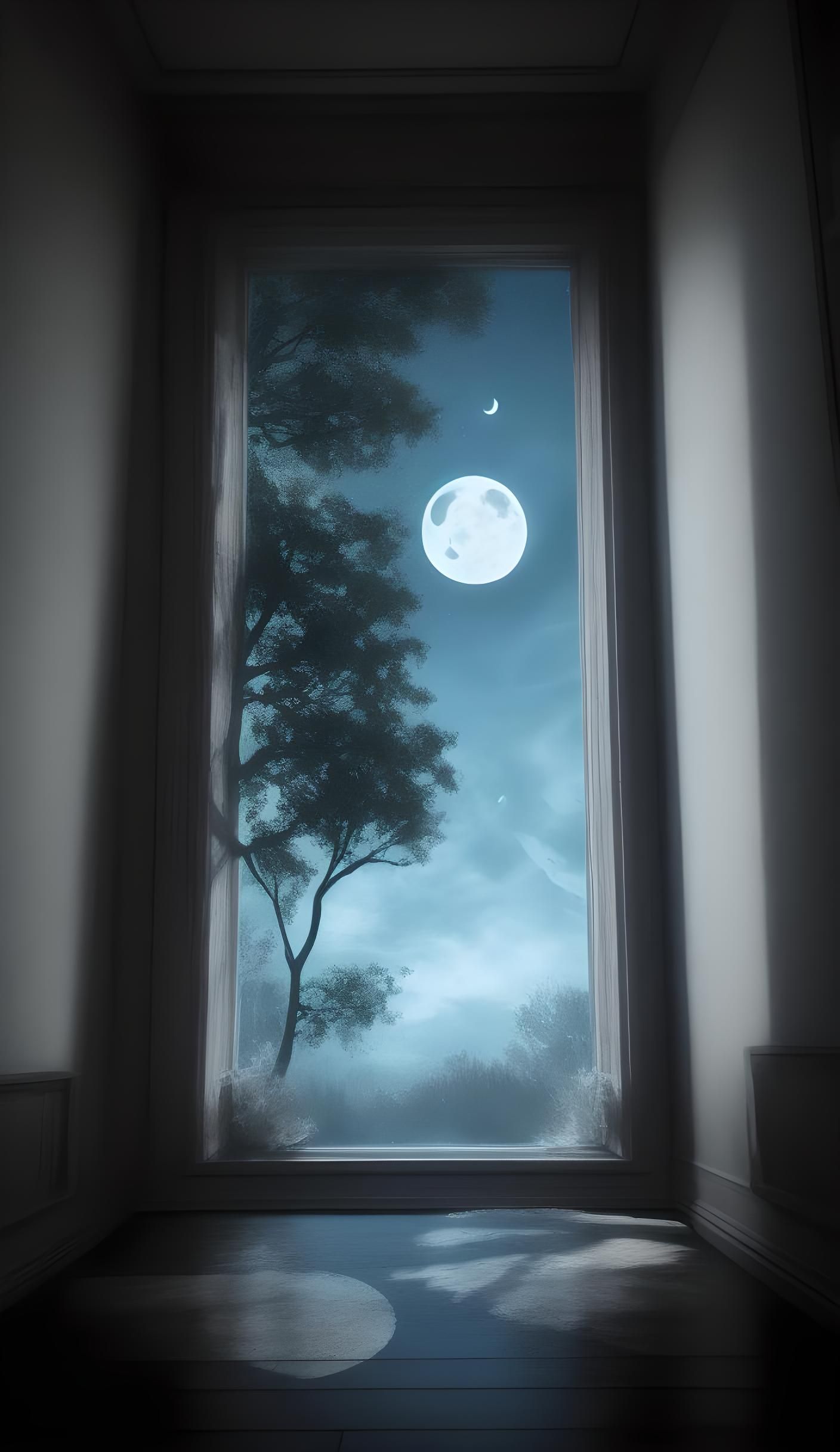 Eerie Hands Crawling in Moonlit Room