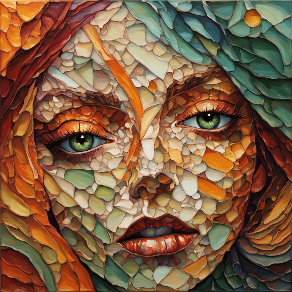 Soulful Rotoscoped Face in Velvet Architecture