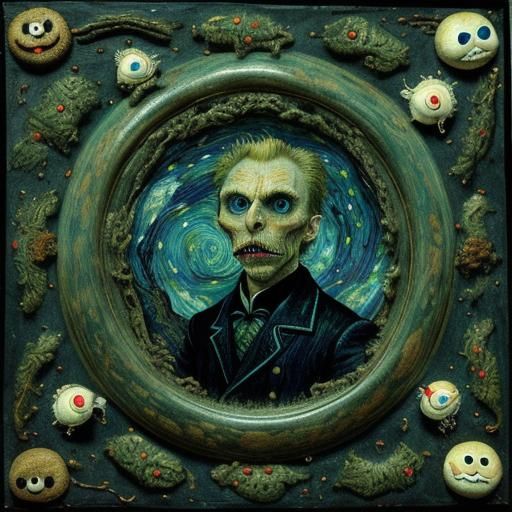 Surreal Maximalist Skunk Dream in Van Gogh Style