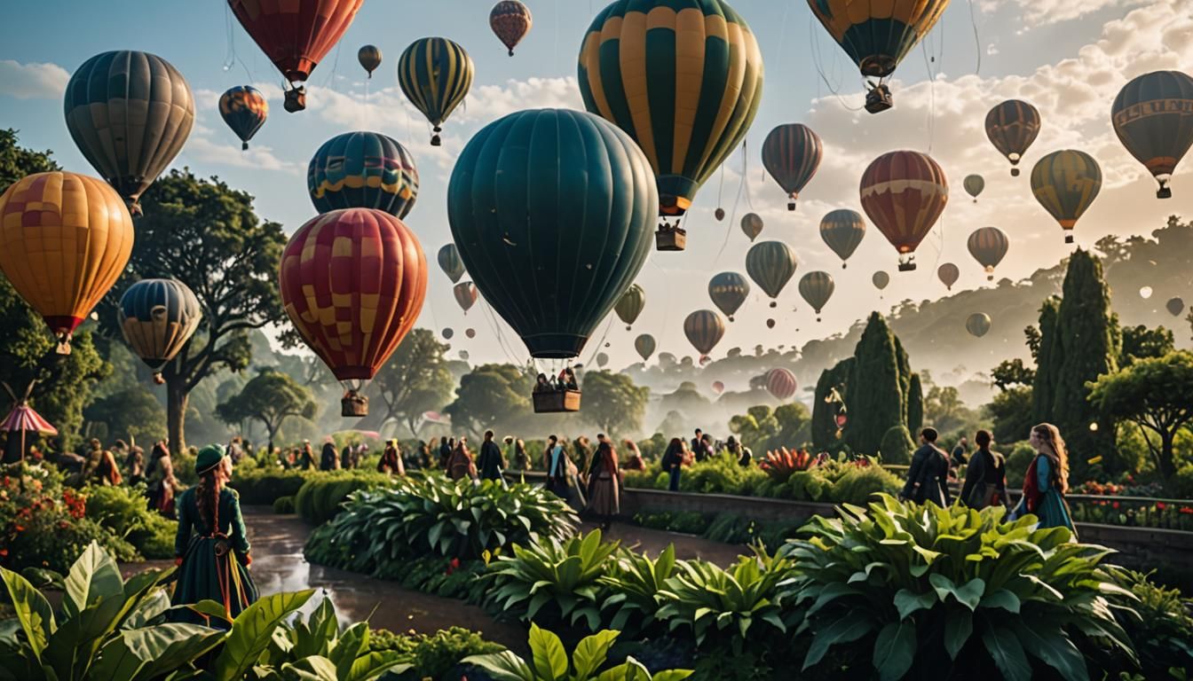 Elves in Hot Air Balloons Sprinkle Rain