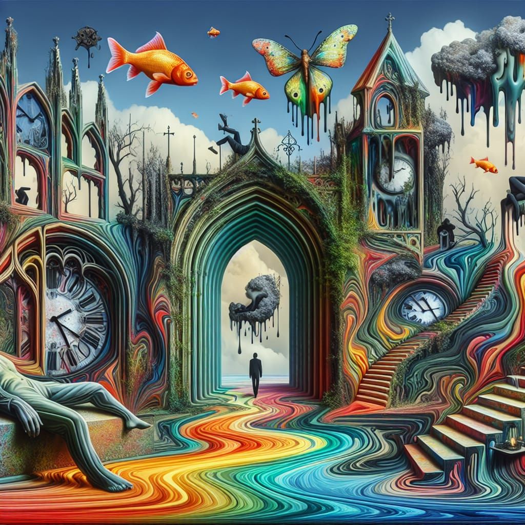 Surreal Abstract Image of Insanity