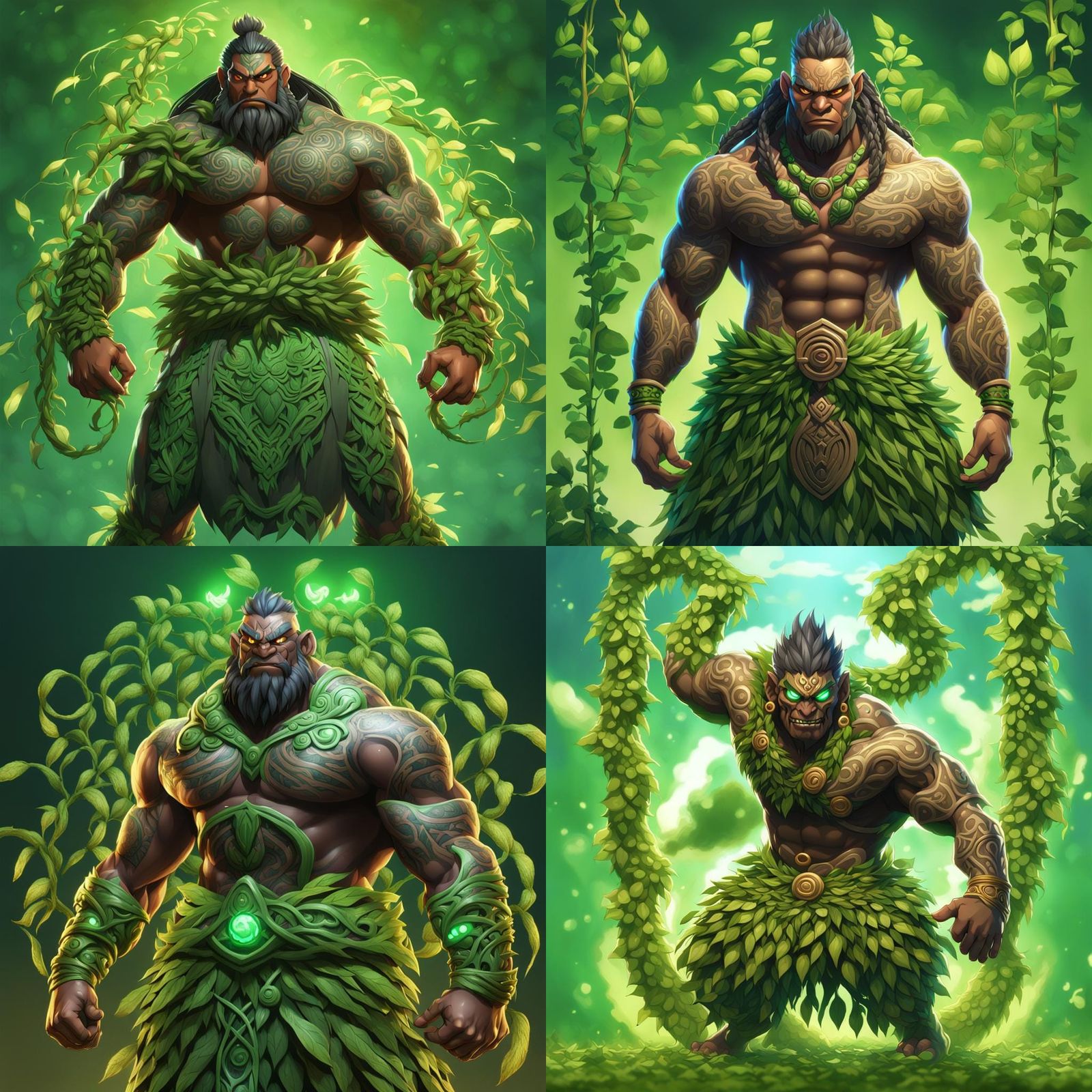 Māori God of Forest in Anime Style