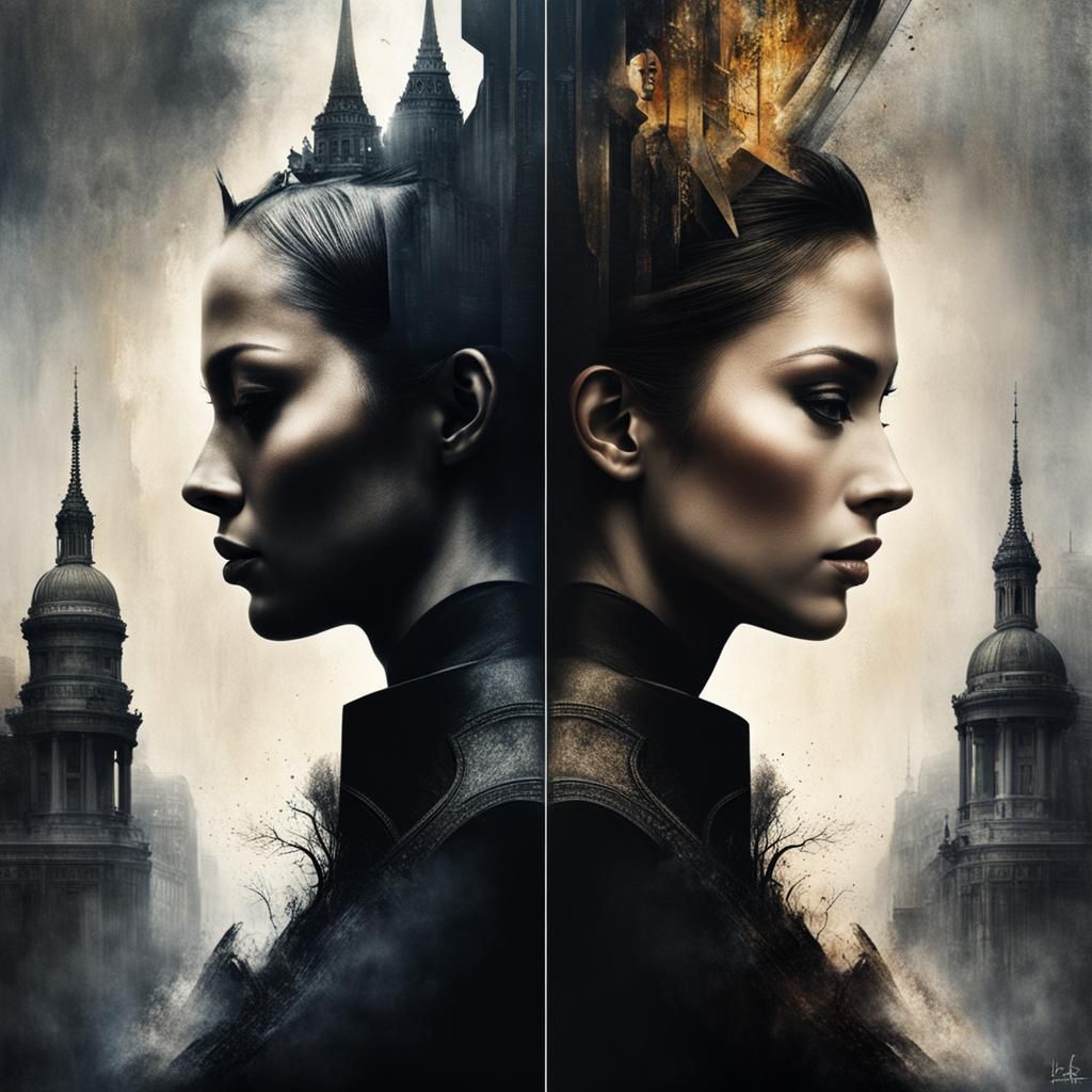 Double Exposure "Good Vs Evil" (realism) (powerful) (symmetrical)
Jarek Kubicki