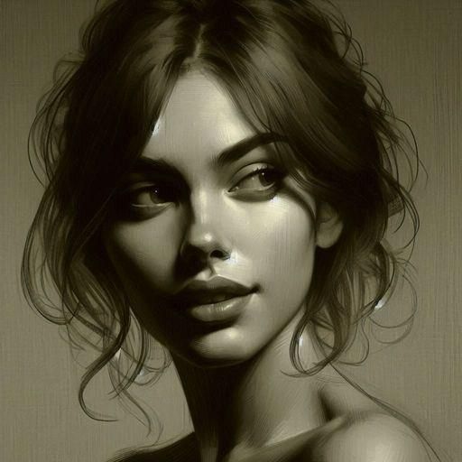 Classic Charcoal Drawing