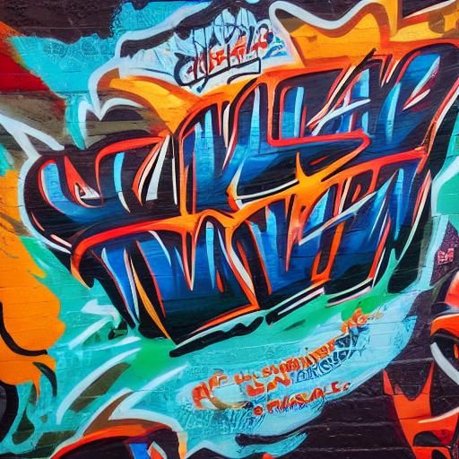 Dynamic Slogan T-Shirt in Graffiti Style