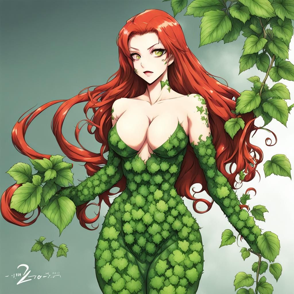 Anime Style Poison Ivy Illustration