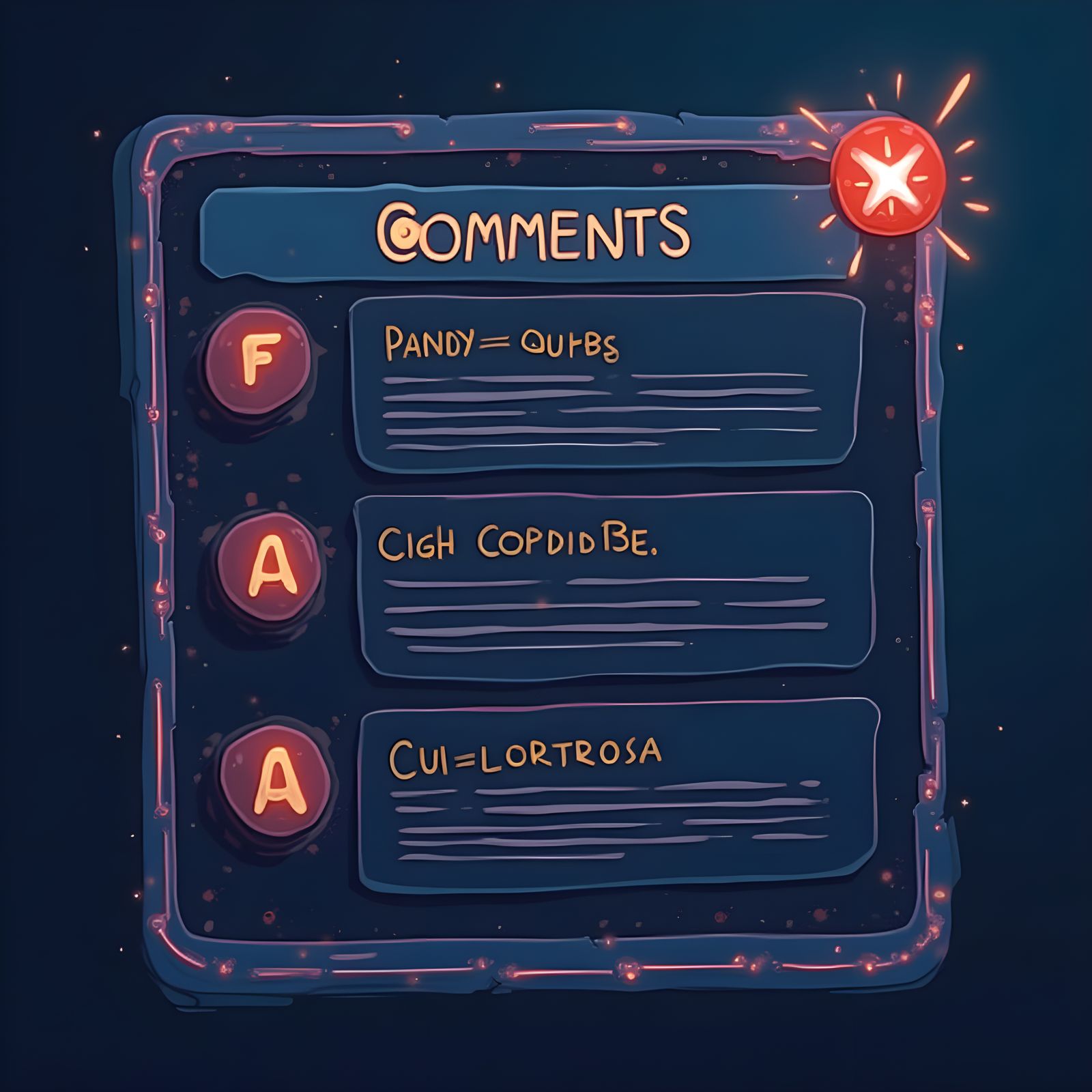 Cyberpunk Comments Widget in Space