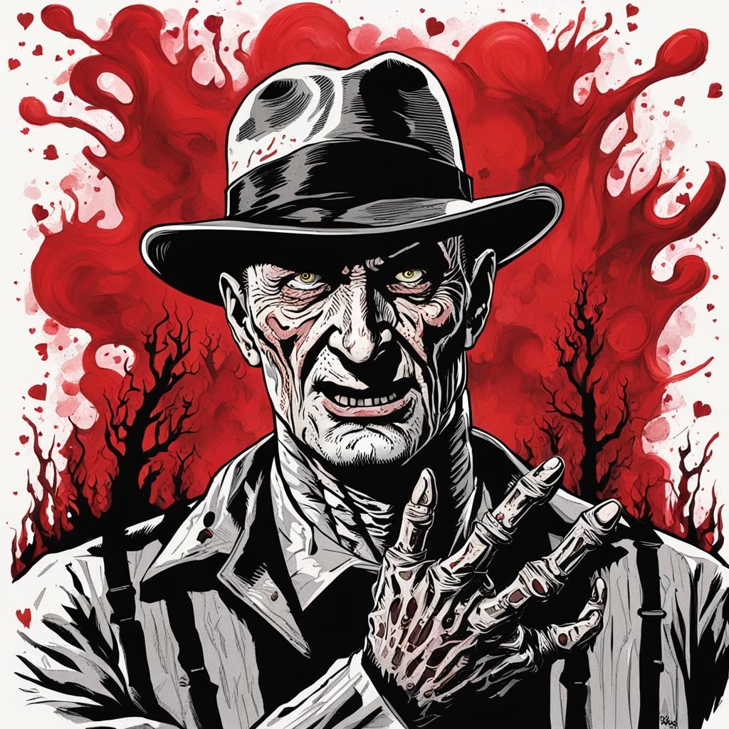 Freddy Krueger in Fedora with Valentine's Fire