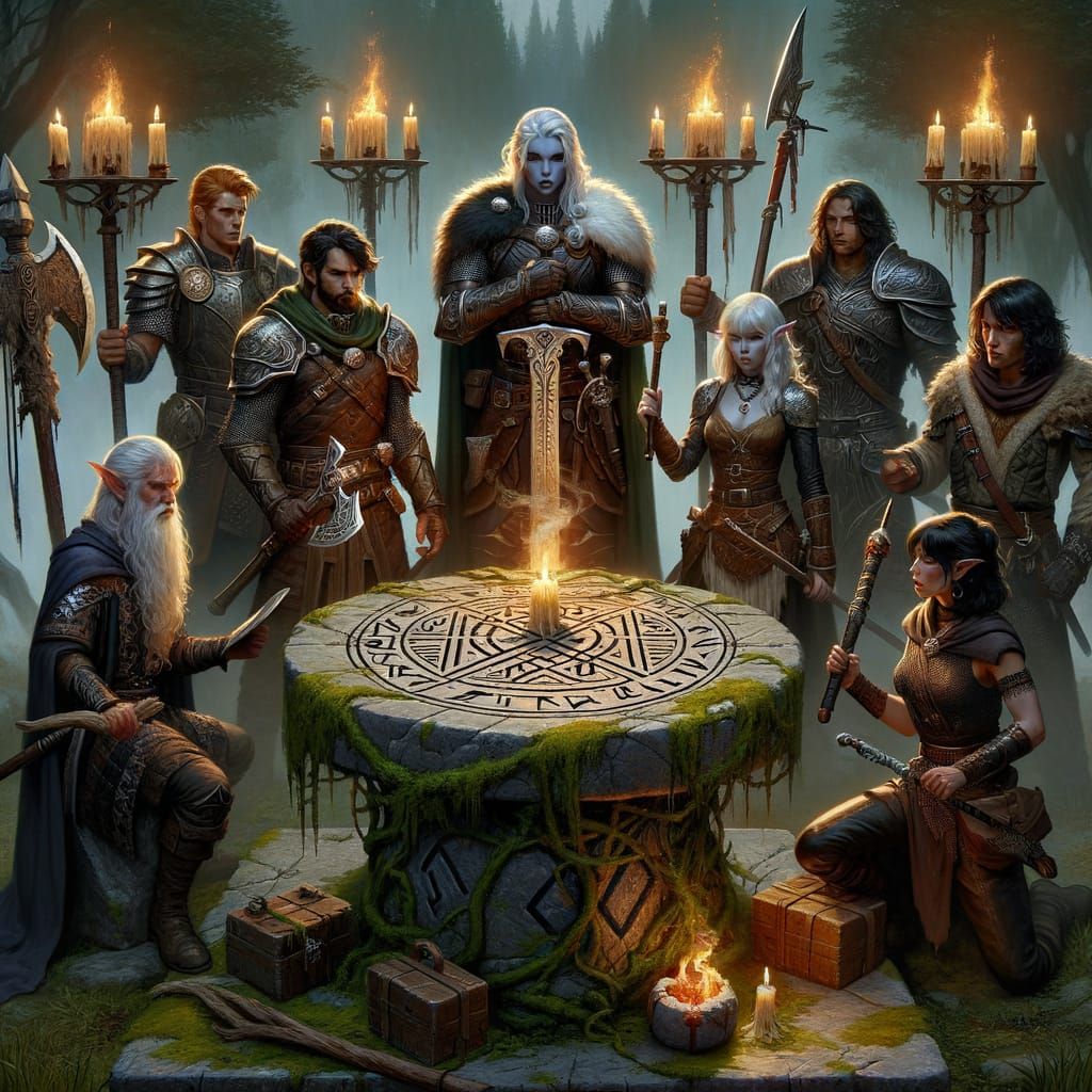 Fantasy Fellowship at Ancient Rune Altar