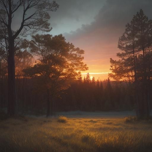 Golden Hour: Serene Sunset Landscape Photography