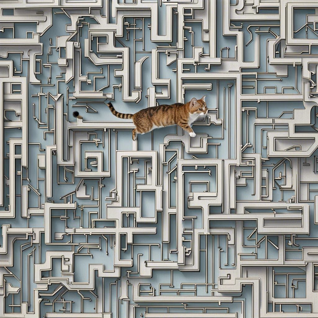 Cat and Mouse Maze Chase in 4K