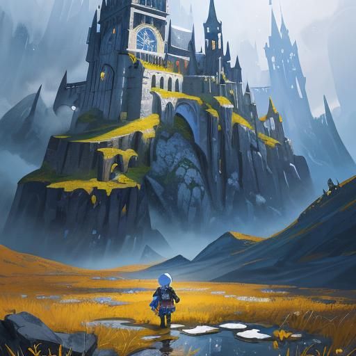 Colorful Stickers in Detailed Matte Painting Style