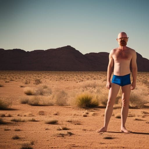 Walter White Underwear Desert Photo