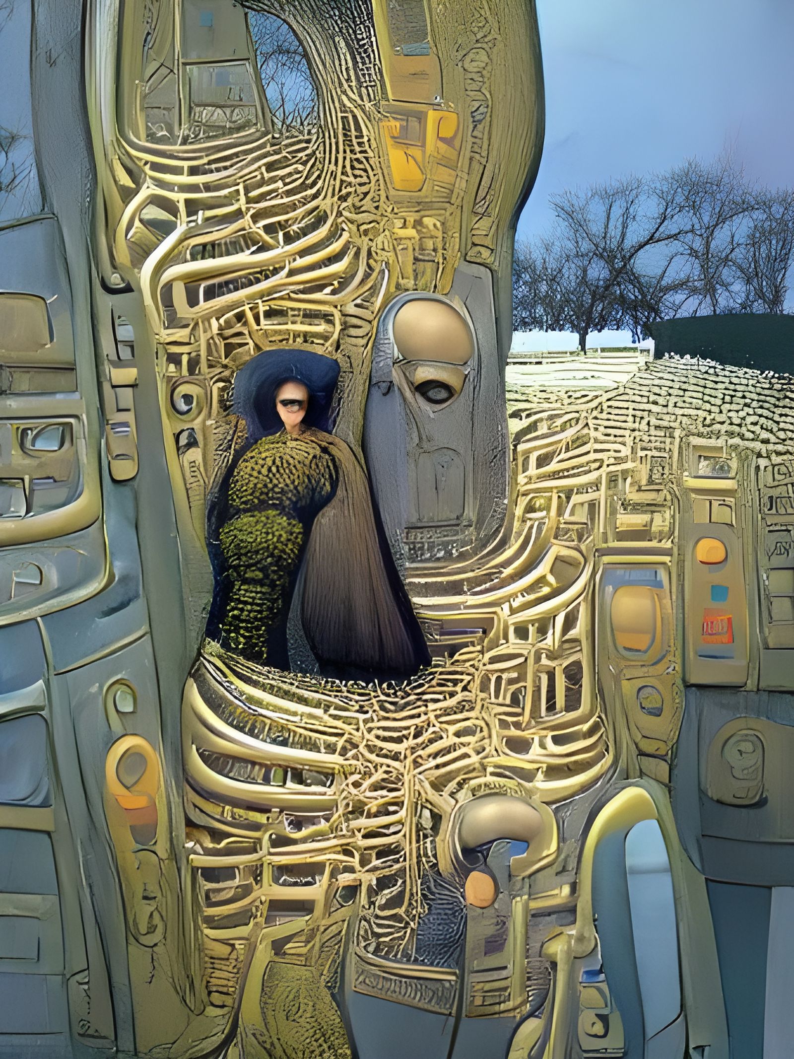 Maze Guardian in Klimt-Inspired Surrealism
