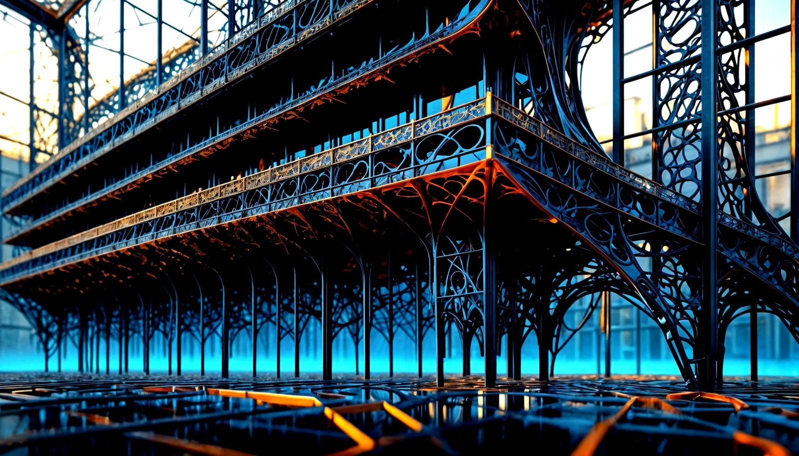 Parametric Iron Architecture in Daylight